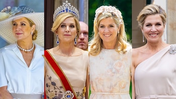 La reina Máxima de Holanda demuestra la versatilidad de su armario con cuatro looks en solo dos días: de la tiara histórica al hombro descubierto o su pamela