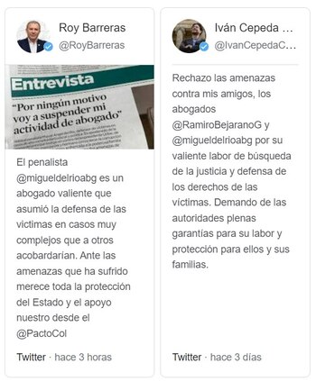 Iván Cepeda y Roy Barreras