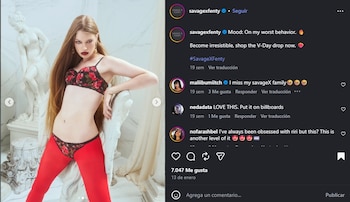 Vivian Wilson colaboró previamente con Rihanna en su campaña de San Valentín. (Instagram)