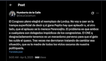 Humberto de la Calle habló