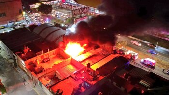 Las llamas fueron visibles desde