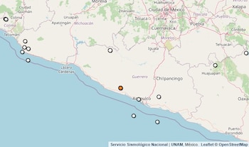 Temblor reportado en Guerrero.
(SSN)