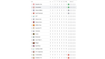 Tabla de posiciones del Torneo