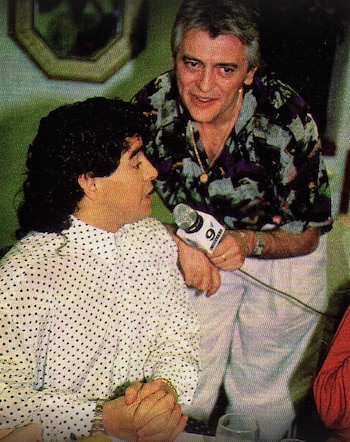 Maradona y Franchi, tras la llegada de Diego al Sevilla
