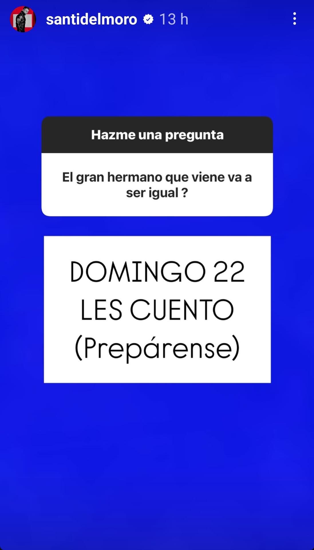 Santiago del Moro utilizó su Instagram para responder preguntas del público de GH