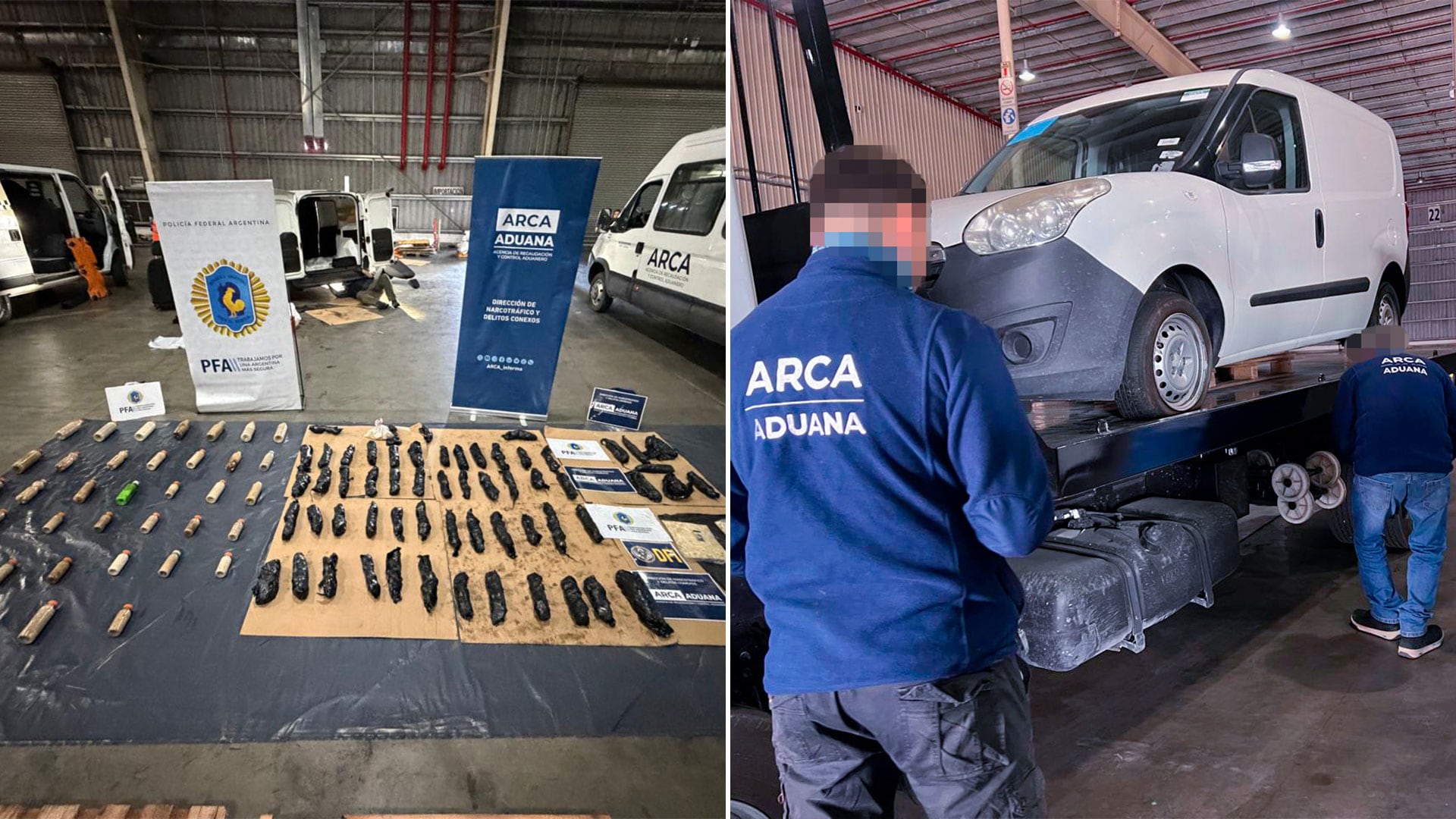 Los agentes encontraron la droga oculta dentro del tanque de combustible, el chasis y los asientos del vehículo