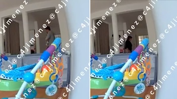 El video del ataque a Carolina Flores muestra la reacción del esposo ante el ataque armado dentro del entorno familiar. (Crédito especial: X/@c4jimenez)