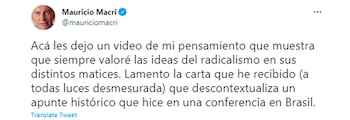 Mauricio Macri contestó a Gerardo Morales