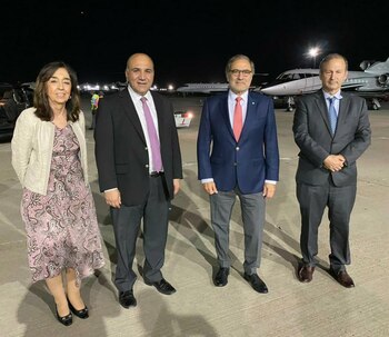 Manzur y Arguello durante la