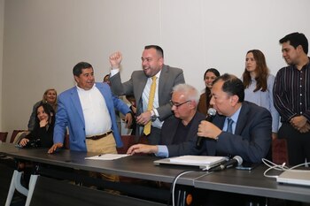 Los líderes sindicales celebraron el