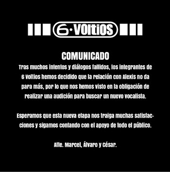 6 voltios anunció el retiro