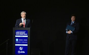 Milei junto a Darío Epstein,