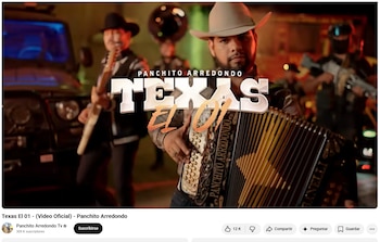 Uno de los corridos dedicados a El Texas o El 01 es de Panchito Arredondo. (Captura de pantalla)