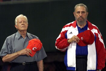 Jimmy Carter y Fidel Castro