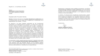 El ministerio de Justicia pidió