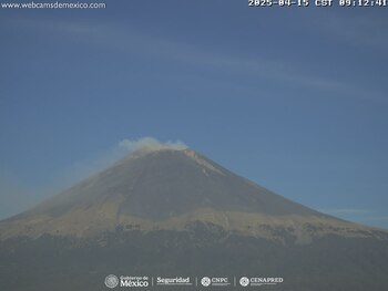 Monitoreo del Popocatépetl este 15