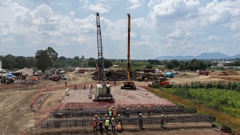 Planta potabilizadora avance de obra Cuautitlán Izcalli Edomex agua Claudia Sheinbaum Delfina Gómez