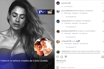 Carla Giraldo reaccionó a la