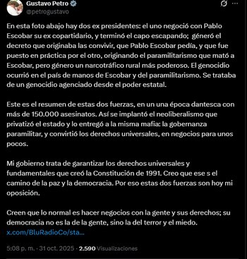 El mandatario colombiano aseguró que