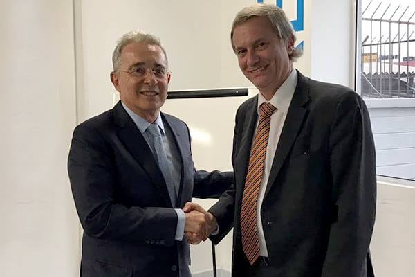 El exmandatario colombiano y el hoy presidente electo chileno se habían reunido en Bogotá en 2017 - crédito @joseantoniokast/Facebook