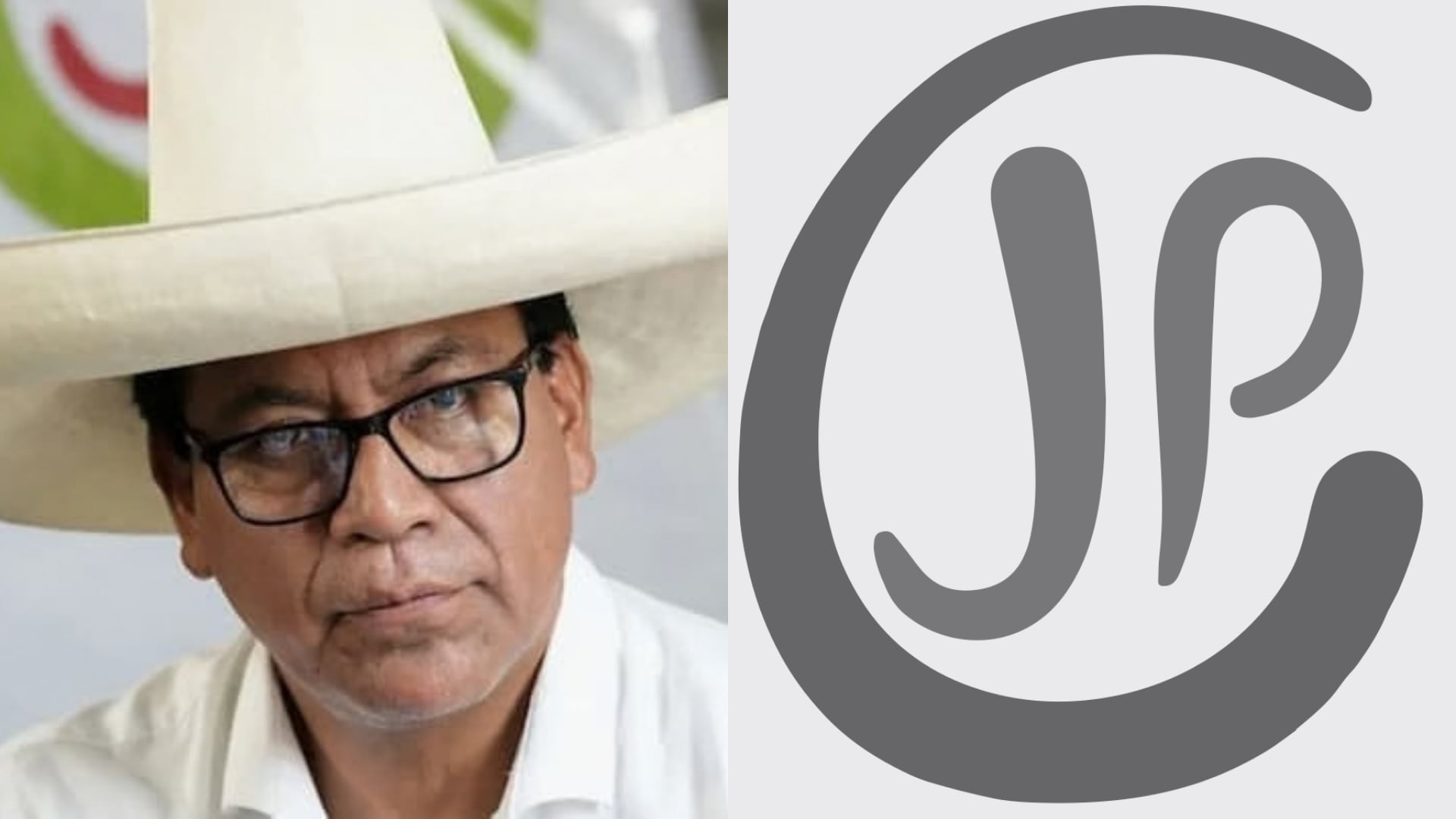 El político peruano Roberto Sánchez figura junto al símbolo de la agrupación Juntos por el Perú ante los resultados de las elecciones subnacionales. (Infobae Perú/Agencia Andina)