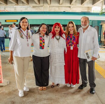 Carlos Slim en Campeche (Twitter)