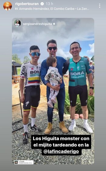 Ambos pedalistas se dejaron ver