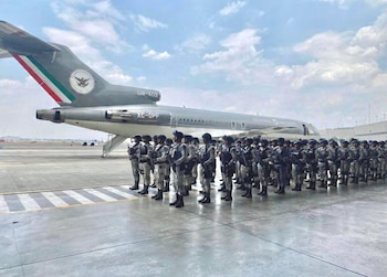 Elementos de la Guardia Nacional que integran el reforzamiento. Crédito: Defensa