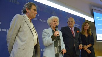 Eduardo Jozami, Estela Carlotto, Aníbal