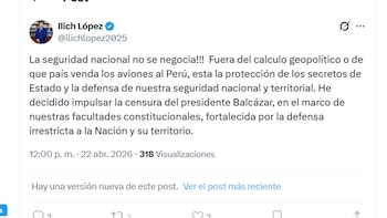 Ilich López confirma recolección de firmas para censurar a Balcázar