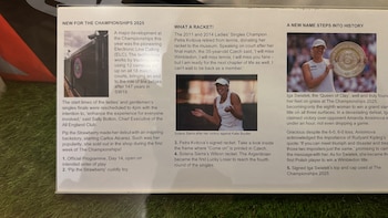 La argentina Solana Sierra, presente en el museo de Wimbledon (Crédito: Infobae)