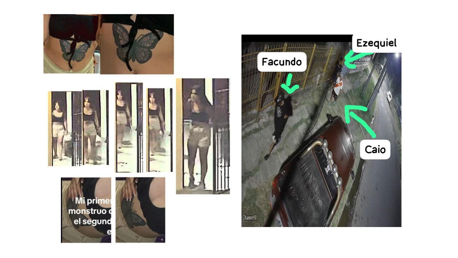 Las cámaras de seguridad fueron determinantes para reconstruir la secuencia del crimen