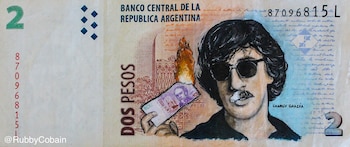 Charly García al óleo sobre