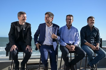 El gobernador bonaerense durante el