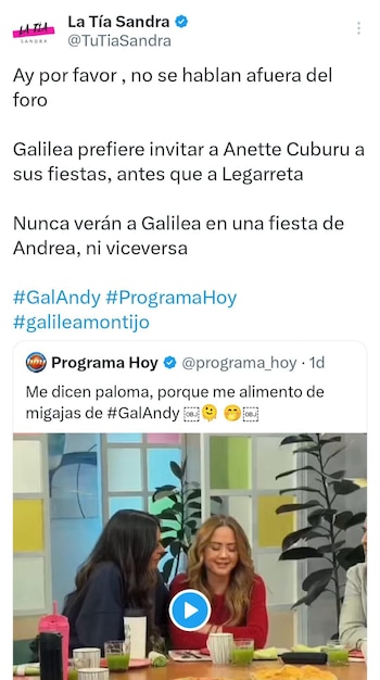 El usuario La Tía Sandra