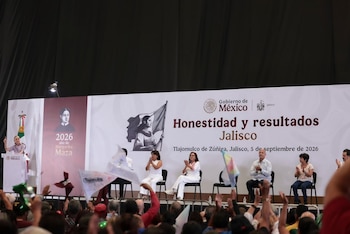 Claudia Sheinbaum detalló el avance de los programas sociales en Jalisco. (Foto: Presidencia)