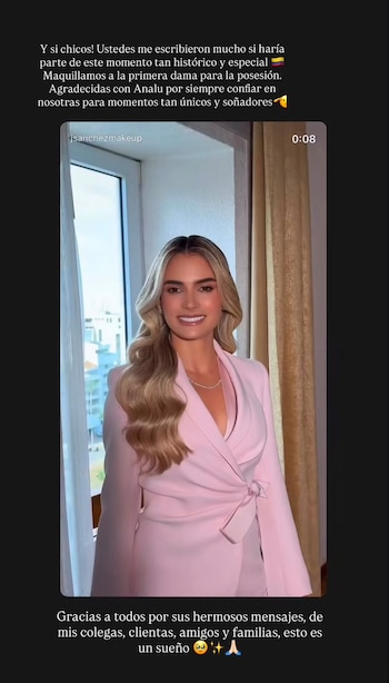 Las barranquilleras detrás del look de la primera dama - crédito @jsanchezmakeup/IG