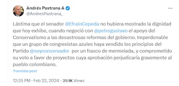 El expresidente de Colombia, Andrés