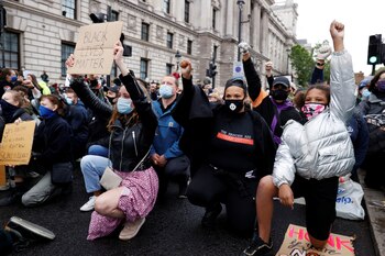 Las manifestaciones en Londres (REUTERS/John Sibley)