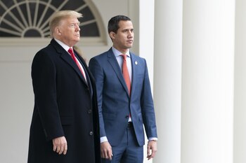 Donald Trump y Juan Guaidó.