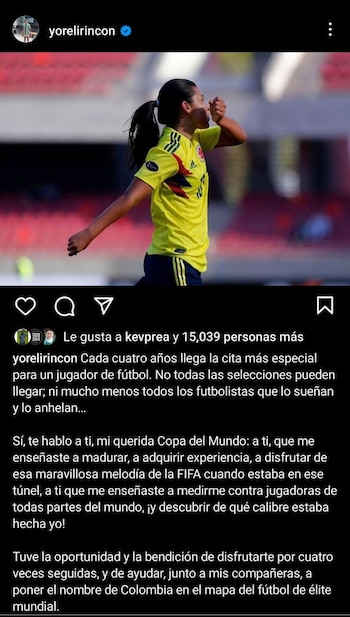 La jugadora de 29 años