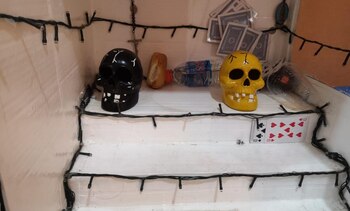 Altar que encontró la policía