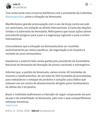 El presidente brasileño y Petro