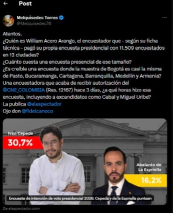 Melquisedec Torres, periodista, planteó interrogantes