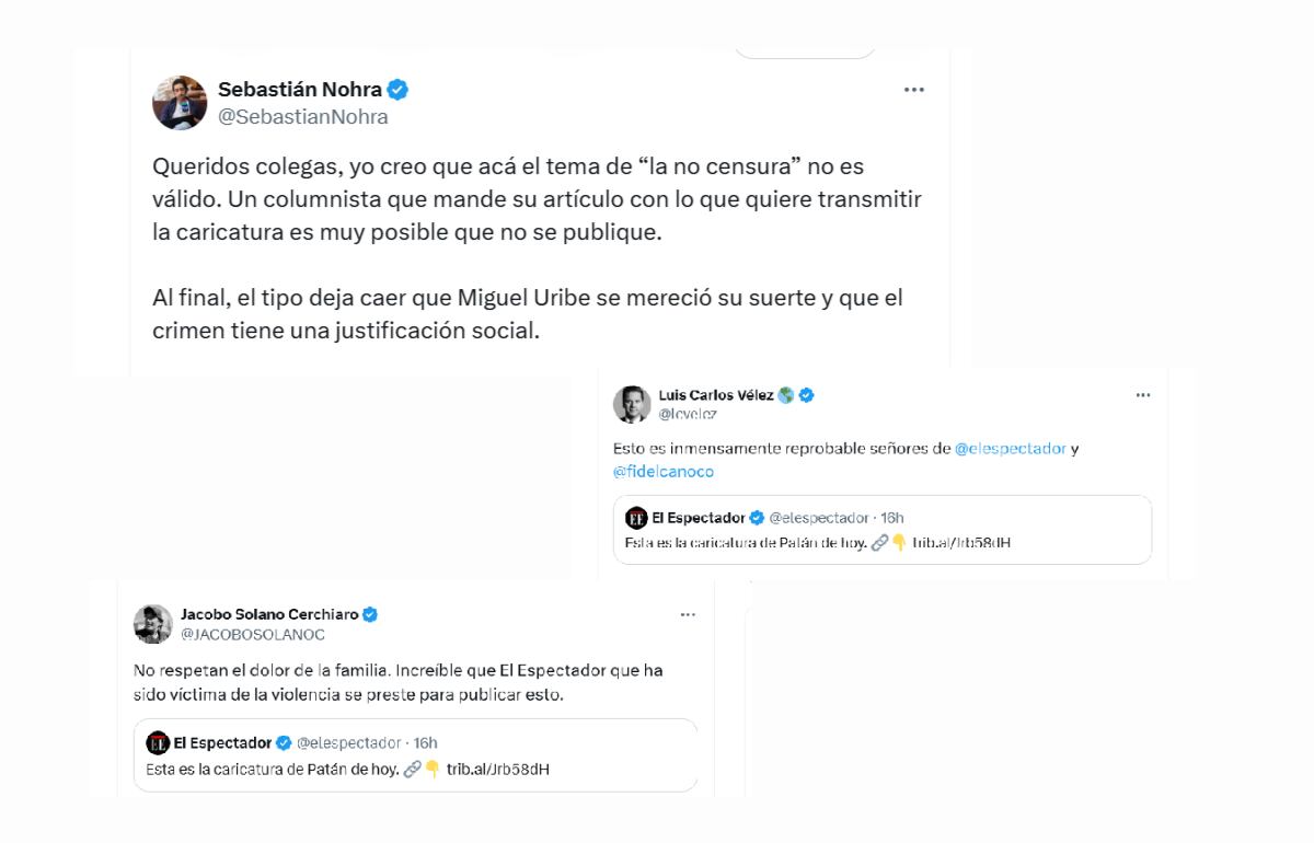Comunicadores también se pronunciaron en contra de la caricatura - crédito X