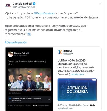 Cambio Radical arremetió contra el