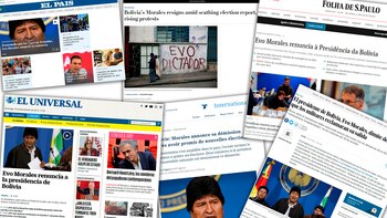 Así reflejaron los principales diarios de todo el mundo la renuncia de Evo Morales a la presidencia de Bolivia