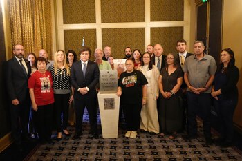 Javier Milei con los familiares