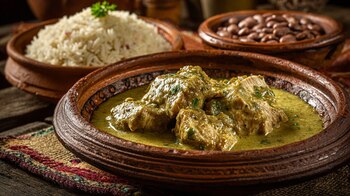 El plato combina pollo jugoso