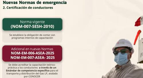 Nuevas normas para la distribución y transporte de gas LP, Secretaría de Energía